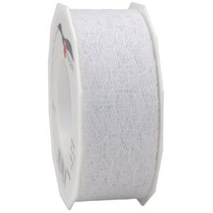 C. E. Pattberg Derby Decorative Ribbon - 25m, White, 40mm - Gift Wrap & Decor C. E. Pattberg Derby Decorative Ribbon - 25m, White, 40mm - Gift Wrap & Decor