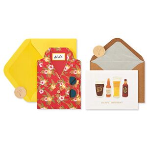 Papyrus Birthday Cards for Him, Hawaiian Shirt, Craft Beer - Greeting Cards & Gift Set Papyrus Birthday Cards for Him, Hawaiian Shirt, Craft Beer - Greeting Cards & Gift Set