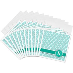 3dRose gc_154558_2 6 x 6-Inch "Personalized Letter R Aqua Blue Quatrefoil Pattern Teal Turquoise Mint Monogrammed Personal Initial" Greeting Card (Set of 12) 3dRose gc_154558_2 6 x 6-Inch "Personalized Letter R Aqua Blue Quatrefoil Pattern Teal Turquoise Mint Monogrammed Personal Initial" Greeting Card (Set of 12)