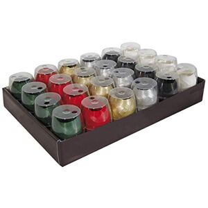 Clairefontaine 613099C -Tray of 24 Ribbons for Gift Wrapping Colour: Christmas, Green, Red, Gold, Silver, Black, White Size: 7mmx10m Wrapping, Personalised Clairefontaine 613099C -Tray of 24 Ribbons for Gift Wrapping Colour: Christmas, Green, Red, Gold, Silver, Black, White Size: 7mmx10m Wrapping, Personalised