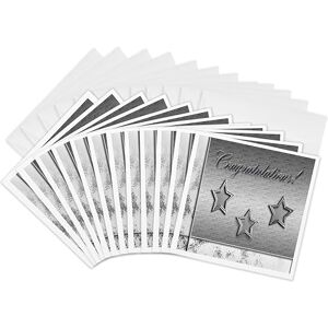 3dRose gc_16322_2 6 x 6-Inch "Three Silver Stars Congratulations" Greeting Card (Pack of 12) 3dRose gc_16322_2 6 x 6-Inch "Three Silver Stars Congratulations" Greeting Card (Pack of 12)