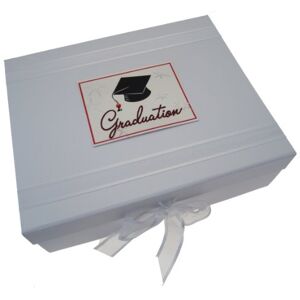 WHITE COTTON CARDS Graduation Cap Large Keepsake Box, Code GRD2X WHITE COTTON CARDS Graduation Cap Large Keepsake Box, Code GRD2X