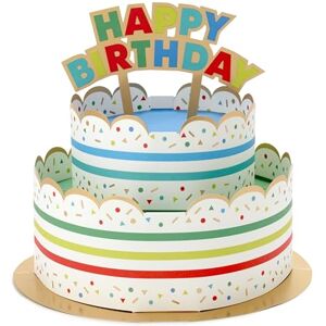 Hallmark 3D & Pop Up Birthday Card, Happy Birthday Cake Design, Kids Fun, Novelty, White, Blue, Yellow, Red, Green Hallmark 3D & Pop Up Birthday Card, Happy Birthday Cake Design, Kids Fun, Novelty, White, Blue, Yellow, Red, Green