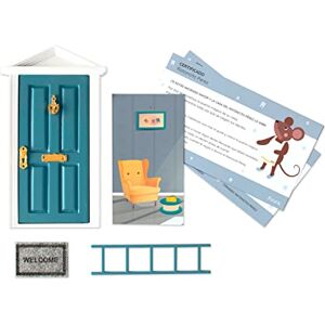 Fisura Tooth Fairy Door with 3 Accessories and Greeting Card Original Gift for Boys and Girls (Blue) Fisura Tooth Fairy Door with 3 Accessories and Greeting Card Original Gift for Boys and Girls (Blue)