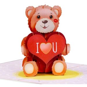 Paper Love Valentines Day Pop Up Card, I Love U Bear, Handmade 3D Popup Greeting Cards for Valentine's Day, Wedding, Anniversary, Love, Romance, All Occasion 5" x 7 Paper Love Valentines Day Pop Up Card, I Love U Bear, Handmade 3D Popup Greeting Cards for Valentine's Day, Wedding, Anniversary, Love, Romance, All Occasion 5" x 7