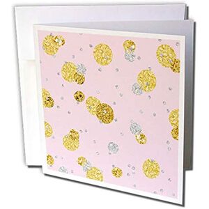 3dRose gc_266833_2 6 x 6-Inch "Chic and Trendy Gold and Crystal Glittery Dots on Pastel Pink Pattern" Greeting Card (Set of 12) 3dRose gc_266833_2 6 x 6-Inch "Chic and Trendy Gold and Crystal Glittery Dots on Pastel Pink Pattern" Greeting Card (Set of 12)