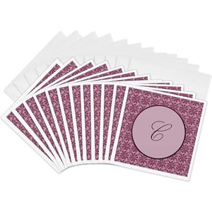 3dRose Elegant Letter C in a Round Frame Surrounded by a Floral Pattern All in Rose Pink Monotones Greeting Cards, 6 by 6-inches, Set of 12 (gc_36013_2) 3dRose Elegant Letter C in a Round Frame Surrounded by a Floral Pattern All in Rose Pink Monotones Greeting Cards, 6 by 6-inches, Set of 12 (gc_36013_2)