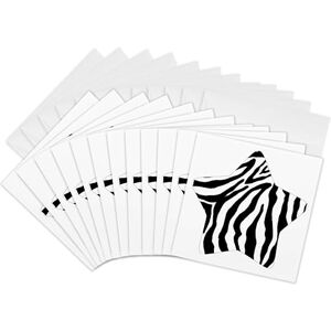 3dRose Shining Star Zebra Print Greeting Cards, 6 by 6-inches, Set of 12 (gc_26126_2) 3dRose Shining Star Zebra Print Greeting Cards, 6 by 6-inches, Set of 12 (gc_26126_2)