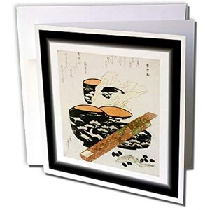 3dRose gc_252678_2 6 x 6-Inch "Image of Hokusai Woodcut Still Life Cups and Fish" Greeting Card (Set of 12) 3dRose gc_252678_2 6 x 6-Inch "Image of Hokusai Woodcut Still Life Cups and Fish" Greeting Card (Set of 12)