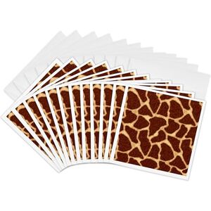 3dRose Giraffe Print Brown Greeting Cards, 6 by 6-inches, Set of 12 (gc_15371_2) 3dRose Giraffe Print Brown Greeting Cards, 6 by 6-inches, Set of 12 (gc_15371_2)