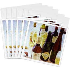 3dRose Wine Abstract Greeting Cards, 6 by 6-inches, Set of 6 (gc_20286_1) 3dRose Wine Abstract Greeting Cards, 6 by 6-inches, Set of 6 (gc_20286_1)