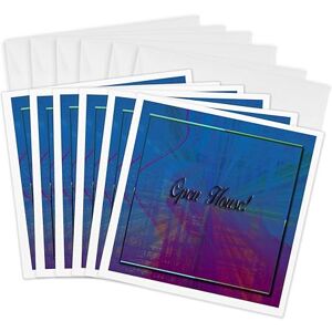 3dRose Open House Abstract Greeting Cards, 6 by 6-inches, Set of 6 (gc_24346_1) 3dRose Open House Abstract Greeting Cards, 6 by 6-inches, Set of 6 (gc_24346_1)
