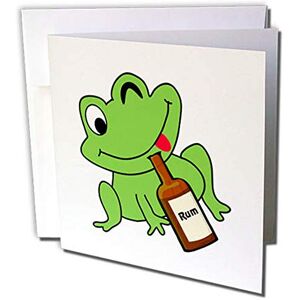 3dRose gc_273382_2 6 x 6-Inch "Image of Cartoon Green Frog Drinks from Beer Bottle" Greeting Card (Set of 12) 3dRose gc_273382_2 6 x 6-Inch "Image of Cartoon Green Frog Drinks from Beer Bottle" Greeting Card (Set of 12)