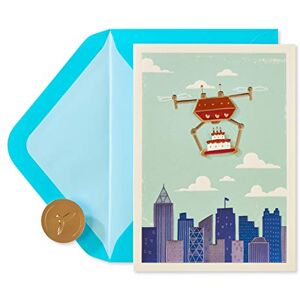 Papyrus Birthday Card (Drone Carrying Cake) Papyrus Birthday Card (Drone Carrying Cake)