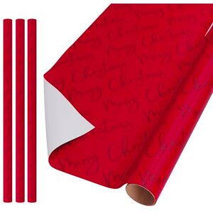 UK Greetings Multipack of 3 Roll Wraps for Him/Her/Friend For Christmas Gifts Merry Text Design 12m Total 3 x 4m Rolls UK Greetings Multipack of 3 Roll Wraps for Him/Her/Friend For Christmas Gifts Merry Text Design 12m Total 3 x 4m Rolls