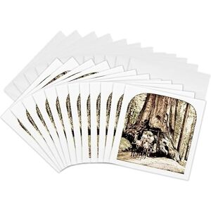 3dRose gc_8513_2 6 x 6-Inch "Vintage Wawona Tree in Yosemite Faded" Greeting Card (Pack of 12) 3dRose gc_8513_2 6 x 6-Inch "Vintage Wawona Tree in Yosemite Faded" Greeting Card (Pack of 12)
