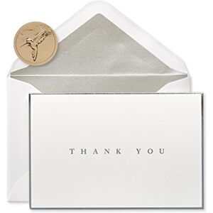 Papyrus Thank You Cards with Envelopes, Silver Border (16-Count) Papyrus Thank You Cards with Envelopes, Silver Border (16-Count)