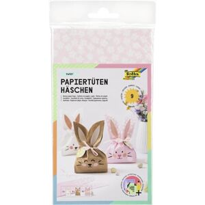 Folia 41292 Paper Bags Bunny Craft Set for 3 Unique Paper Bunnies, 9 Bags Each in White, Brown and Pink, Includes Cord Folia 41292 Paper Bags Bunny Craft Set for 3 Unique Paper Bunnies, 9 Bags Each in White, Brown and Pink, Includes Cord