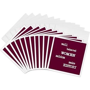 3dRose Well Behaved Women Greeting Cards, 6 by 6-inches, Set of 12 (gc_16004_2) 3dRose Well Behaved Women Greeting Cards, 6 by 6-inches, Set of 12 (gc_16004_2)