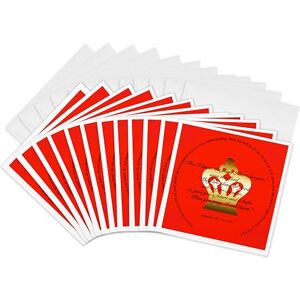 3dRose Gold Crown on Crimson Background with Bible Verses from Proverbs Jeremiah Greeting Cards, 6 by 6-inches, Set of 12 (gc_28719_2) 3dRose Gold Crown on Crimson Background with Bible Verses from Proverbs Jeremiah Greeting Cards, 6 by 6-inches, Set of 12 (gc_28719_2)