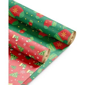 Kraft & Co Christmas Wrapping Paper Rolls – 2 Pack Thick Paper Sheets 44.5cm x 25m – Kraft Xmas Gift Wrap – Festive Eco Friendly Wrapping Papers for Christmas Gifts–Arts and Crafts–50m Total Kraft & Co Christmas Wrapping Paper Rolls – 2 Pack Thick Paper Sheets 44.5cm x 25m – Kraft Xmas Gift Wrap – Festive Eco Friendly Wrapping Papers for Christmas Gifts–Arts and Crafts–50m Total