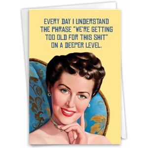 NobleWorks 1 Hilarious Happy Birthday Card Funny Retro Women Humor, Celebrate Birthdays Getting Too Old C7239BDG NobleWorks 1 Hilarious Happy Birthday Card Funny Retro Women Humor, Celebrate Birthdays Getting Too Old C7239BDG