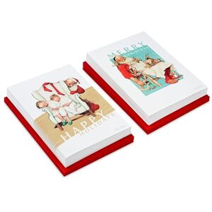 Hallmark Norman Rockwell Boxed Christmas Cards (40 Cards and 40 Envelopes) Snoozing Santa, Sleepy Kids Hallmark Norman Rockwell Boxed Christmas Cards (40 Cards and 40 Envelopes) Snoozing Santa, Sleepy Kids