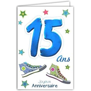 AFIE Age Mv 69-2015 Happy Birthday Card 15th Teens Boy Girl Design Trainers Stars AFIE Age Mv 69-2015 Happy Birthday Card 15th Teens Boy Girl Design Trainers Stars