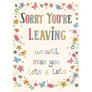 Piccadilly Greetings Traditional Large Card Leaving 12 x 9 inches, A11471 Piccadilly Greetings Traditional Large Card Leaving 12 x 9 inches, A11471