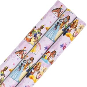 Hallmark Wrapping Paper Roll, Pack of 3 in 1 Disney Princesses & Pets Design, 2M Each, Birthday, Christmas, Pink Hallmark Wrapping Paper Roll, Pack of 3 in 1 Disney Princesses & Pets Design, 2M Each, Birthday, Christmas, Pink