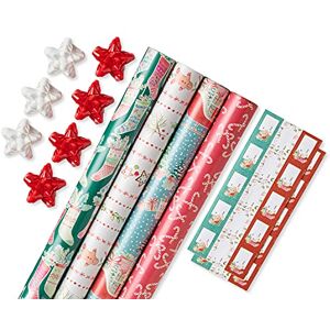 American Greetings 120 sq. ft. Christmas Wrapping Paper Set, Kathy Davis Designs (4 Rolls 30 in. x 12 ft., 7 Bows, 30 Gift Tags) American Greetings 120 sq. ft. Christmas Wrapping Paper Set, Kathy Davis Designs (4 Rolls 30 in. x 12 ft., 7 Bows, 30 Gift Tags)