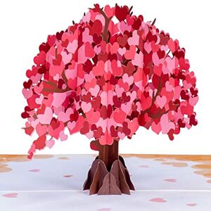 Paper Love Heart Tree 3D Pop Up Card, For All Occasion, Mothers Day, Valentines Day, Anniversary, Love, Just Because, Adults or Kids -5" x 7" Cover Includes Envelope and Note Tag Paper Love Heart Tree 3D Pop Up Card, For All Occasion, Mothers Day, Valentines Day, Anniversary, Love, Just Because, Adults or Kids -5" x 7" Cover Includes Envelope and Note Tag