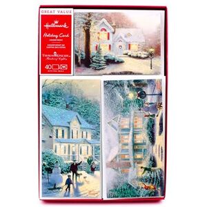 Hallmark Thomas Kinkade Boxed Christmas Cards Assortment, Snowy Houses (40 Cards with Envelopes and Foil Seals) Hallmark Thomas Kinkade Boxed Christmas Cards Assortment, Snowy Houses (40 Cards with Envelopes and Foil Seals)