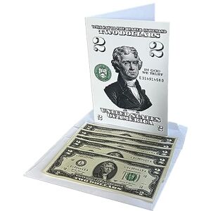 Honoring 2 dollar bill - Humor Bday Card - 5 Pack - Greeting Card Honoring 2 dollar bill - Humor Bday Card - 5 Pack - Greeting Card