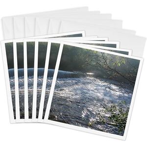 3dRose Waterfall in The Sunlight Greeting Cards, 6 by 6-inches, Set of 6 (gc_15265_1) 3dRose Waterfall in The Sunlight Greeting Cards, 6 by 6-inches, Set of 6 (gc_15265_1)