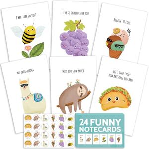 Generic Brand - 24 Funny Note Cards Set - Versatile for Any Occasion Generic Brand - 24 Funny Note Cards Set - Versatile for Any Occasion