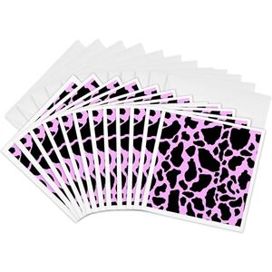 3dRose Pink and White Cow Print Greeting Cards, 6 by 6-inches, Set of 12 (gc_15425_2) 3dRose Pink and White Cow Print Greeting Cards, 6 by 6-inches, Set of 12 (gc_15425_2)
