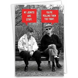 NobleWorks 1 Funny Birthday Greeting Card with Envelope Grown-Up Humor, Happy Birthday Card for Old Guys Men Stiff Joints C7038BDG NobleWorks 1 Funny Birthday Greeting Card with Envelope Grown-Up Humor, Happy Birthday Card for Old Guys Men Stiff Joints C7038BDG