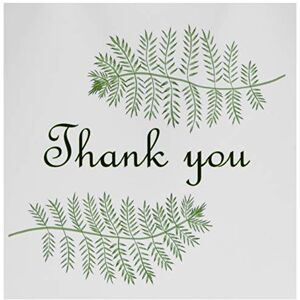 3dRose Two Green Ferns with Thank You Greeting Cards, 6 by 6-inches, Set of 12 (gc_17548_2) 3dRose Two Green Ferns with Thank You Greeting Cards, 6 by 6-inches, Set of 12 (gc_17548_2)