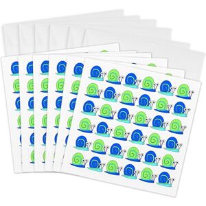 3dRose Cute Snail Print Blue and Green Greeting Cards, 6 by 6-inches, Set of 6 (gc_31228_1) 3dRose Cute Snail Print Blue and Green Greeting Cards, 6 by 6-inches, Set of 6 (gc_31228_1)