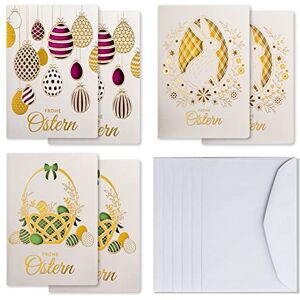 Art Nuvo EE-Mix3 Exclusive Set of 6 Easter Cards, Made from Elegant Paper with Colourful Inserts and Envelopes 120 x 170 mm Art Nuvo EE-Mix3 Exclusive Set of 6 Easter Cards, Made from Elegant Paper with Colourful Inserts and Envelopes 120 x 170 mm