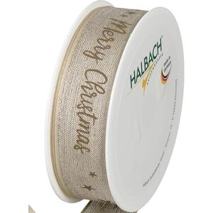Halbach Seidenbänder Premium Linen Christmas Gift Ribbon, Width 25 mm, Length 15 m, Christmas Ribbons with Wire for Gifts and Christmas Tree, Made in Germany, Colour: Natural/Linen Halbach Seidenbänder Premium Linen Christmas Gift Ribbon, Width 25 mm, Length 15 m, Christmas Ribbons with Wire for Gifts and Christmas Tree, Made in Germany, Colour: Natural/Linen
