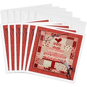 3dRose Quilting The Cake Greeting Cards, 6 by 6-inches, Set of 6 (gc_18362_1) 3dRose Quilting The Cake Greeting Cards, 6 by 6-inches, Set of 6 (gc_18362_1)