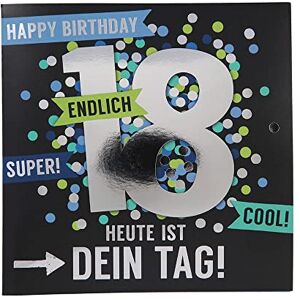 Depesche 11515-030 18th Birthday Number Card with Music, Refined Folding Card with Original Text Inside Including Envelope, Format 15.5 x 15.5 cm Depesche 11515-030 18th Birthday Number Card with Music, Refined Folding Card with Original Text Inside Including Envelope, Format 15.5 x 15.5 cm