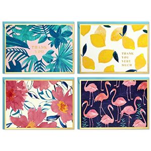 Hallmark Boxed Thank You and Blank Cards Assortment (Four Assorted Tropical Designs, 40 Note Cards and Envelopes) Hallmark Boxed Thank You and Blank Cards Assortment (Four Assorted Tropical Designs, 40 Note Cards and Envelopes)