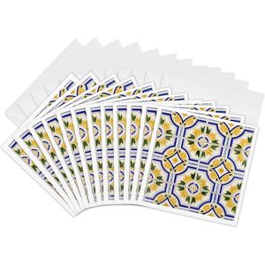 3dRose gc_249444_2 6 x 6-Inch "Portugal Aveiro Blue and Yellow Tilework, Azulejo, Historic District" Greeting Card (Set of 12) 3dRose gc_249444_2 6 x 6-Inch "Portugal Aveiro Blue and Yellow Tilework, Azulejo, Historic District" Greeting Card (Set of 12)