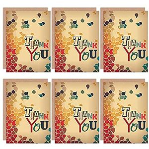 Wee Blue Coo Thank You Cards 6 Pack Multicoloured Leaves Pretty Set Cards Wee Blue Coo Thank You Cards 6 Pack Multicoloured Leaves Pretty Set Cards