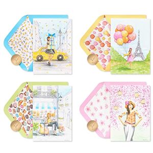 Papyrus Boxed Birthday Card Assortment Designed by Bella Pilar, City Fashion (4-Count) Papyrus Boxed Birthday Card Assortment Designed by Bella Pilar, City Fashion (4-Count)