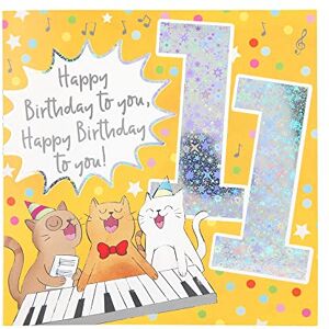 Depesche 11515-021 Number Card for 11th Birthday with Music, Refined Folding Card with Original Text Inside, Includes Envelope, Format 15.5 x 15.5 cm Depesche 11515-021 Number Card for 11th Birthday with Music, Refined Folding Card with Original Text Inside, Includes Envelope, Format 15.5 x 15.5 cm