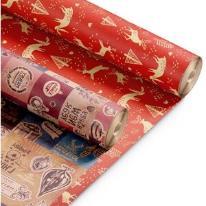 Kraft & Co Christmas Wrapping Paper Rolls – 2 Pack Thick Paper Sheets 44.5cm x 25m – Kraft Xmas Gift Wrap – Festive Eco Friendly Wrapping Papers for Christmas Gifts–Arts and Crafts–50m Total Kraft & Co Christmas Wrapping Paper Rolls – 2 Pack Thick Paper Sheets 44.5cm x 25m – Kraft Xmas Gift Wrap – Festive Eco Friendly Wrapping Papers for Christmas Gifts–Arts and Crafts–50m Total